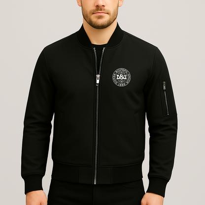 Men's Denmark Soccer Lightweight Bomber Jacket - Black