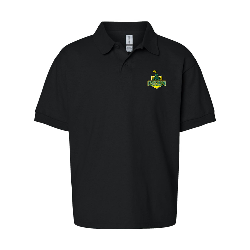 Youth Clarkson Golden Knights Gildan Dry Blend Jersey Polo