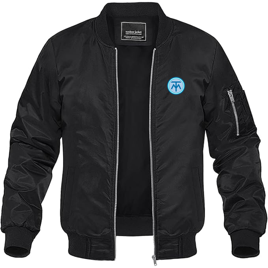 Men's Turcat Mery Logo Lightweight Bomber Jacket Windbreaker Softshell Varsity Jacket Coat