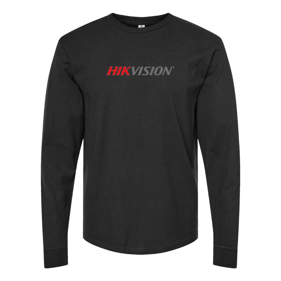 Men's Hikvision Logo Cotton Long Sleeve T-Shirt