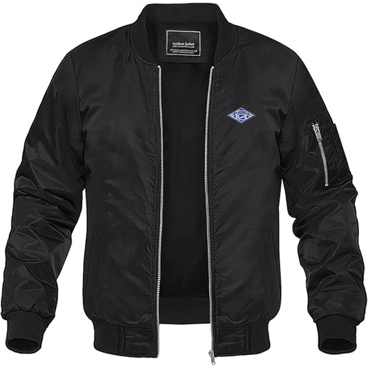 Men's McLaughlin Logo Lightweight Bomber Jacket Windbreaker Softshell Varsity Jacket Coat