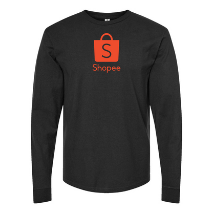 Men's Shopee Logo Cotton Long Sleeve T-Shirt