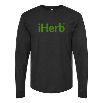 Men's iHerb Logo Cotton Long Sleeve T-Shirt