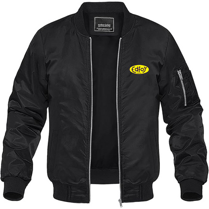 Men's Edfor Grand Sport Logo Lightweight Bomber Jacket Windbreaker Softshell Varsity Jacket Coat