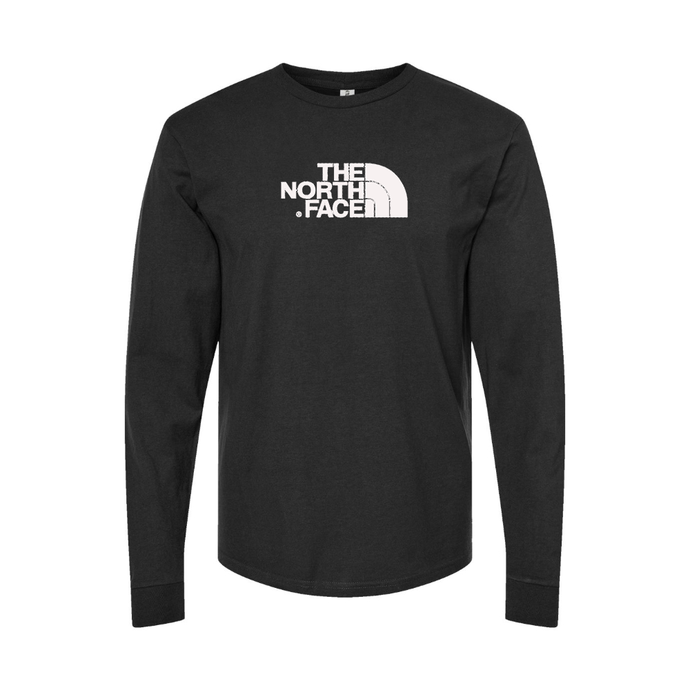 Men's The North Face Black Logo white Long Sleeve T-Shirt