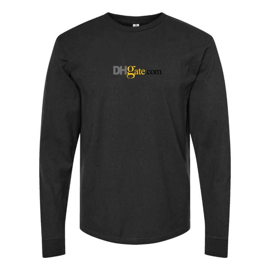 Men's DHgate Logo Cotton Long Sleeve T-Shirt