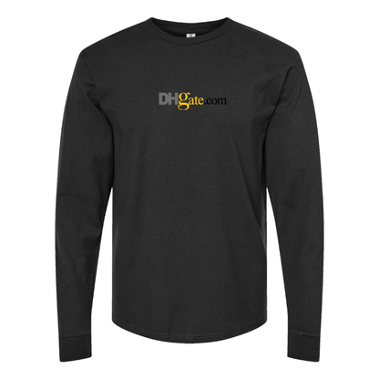 Men's DHgate Logo Cotton Long Sleeve T-Shirt