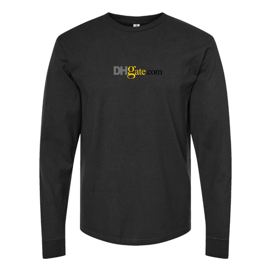 Men's DHgate Logo Cotton Long Sleeve T-Shirt