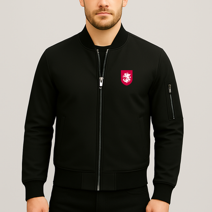 Men's Georgia National Soccer Team Lightweight Bomber Jacket - Black