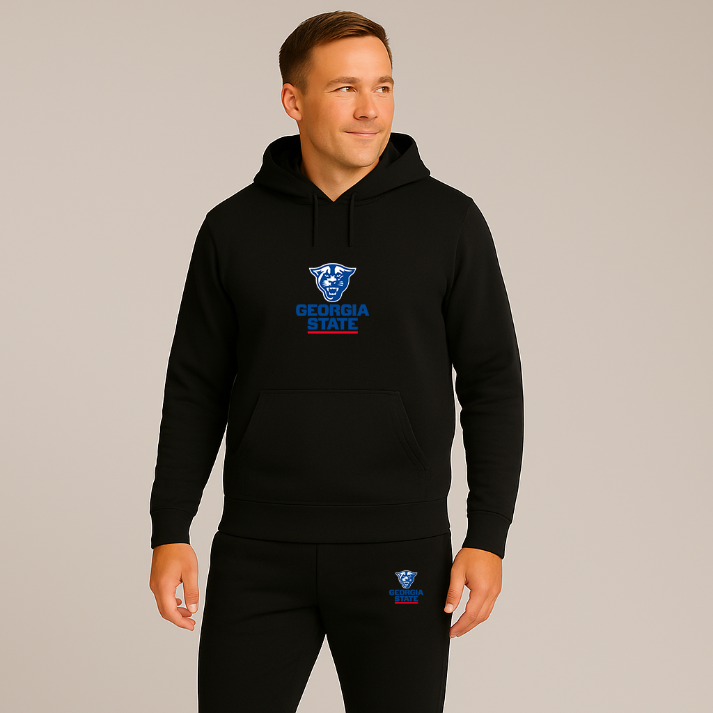 Men's Georgia State Panthers Logo Hoodie Joggers Set