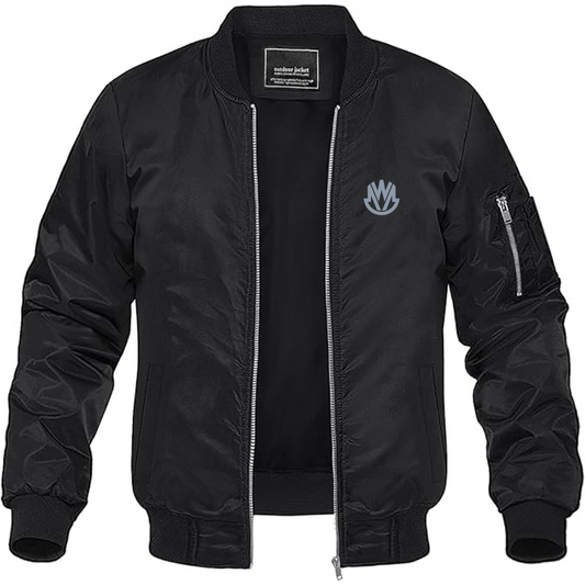 Men's MW Motors Logo Lightweight Bomber Jacket Windbreaker Softshell Varsity Jacket Coat