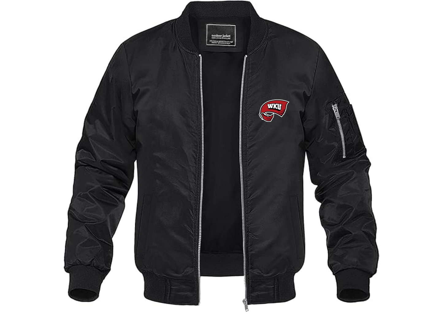 Men's Western Kentucky Hilltoppers Lightweight Bomber Jacket Windbreaker Softshell Varsity Jacket Coat