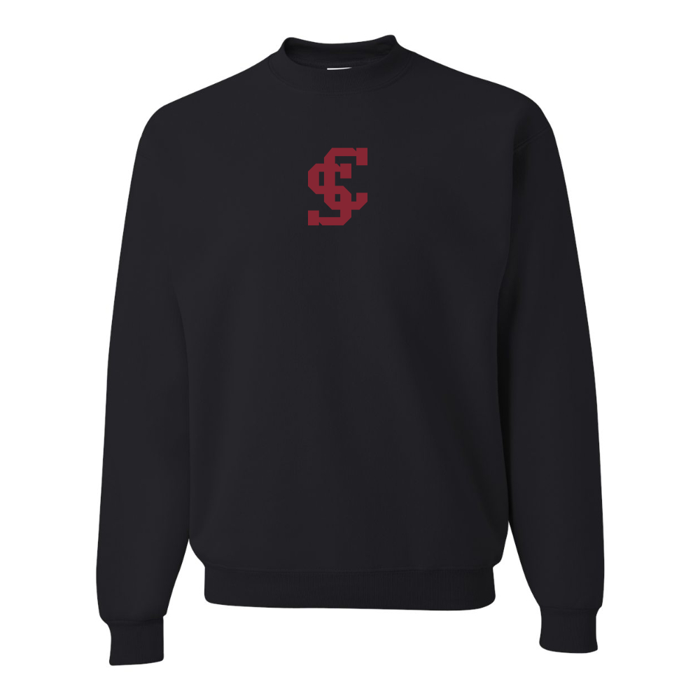 Men's Santa Clara Broncos Logo JERZEES NuBlend Crewneck Sweatshirt