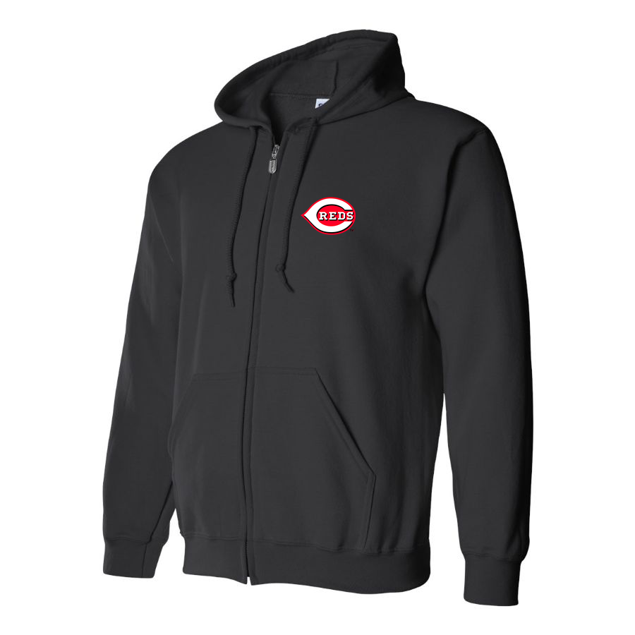 Men's Cincinnati Reds Logo Zipper Hoodie