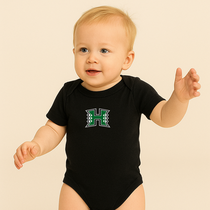Hawaii Warriors Logo Baby Romper Onesie