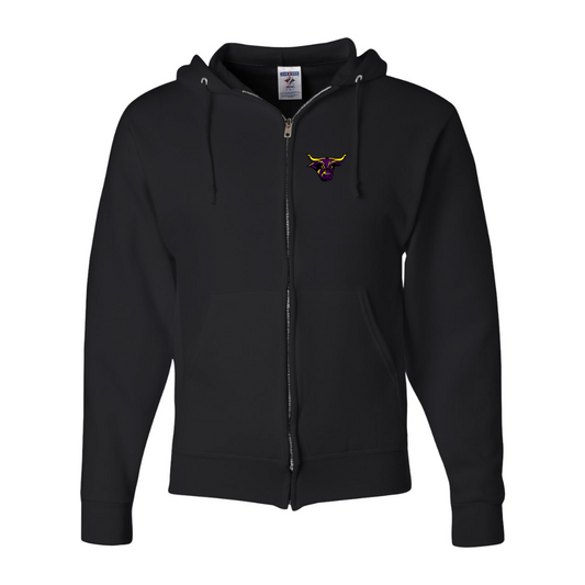 Men's Minnesota State Mavericks JERZEES NuBlend Full-Zip Hooded Sweatshirt