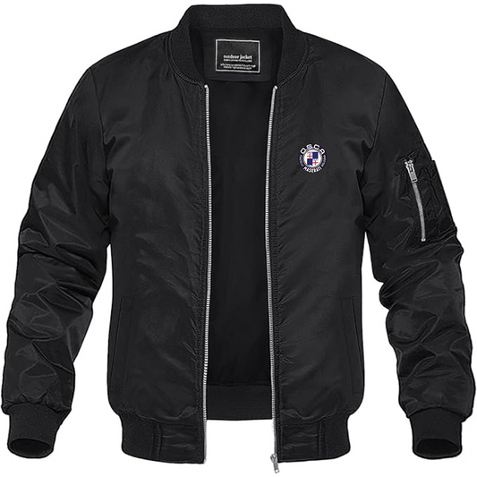 Men's O.S.C.A. Logo Lightweight Bomber Jacket Windbreaker Softshell Varsity Jacket Coat
