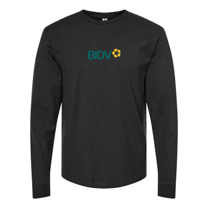 Men's BIDV Logo Cotton Long Sleeve T-Shirt