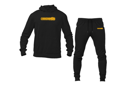 Men's Chainsaw Man Logo Hoodie Joggers Set