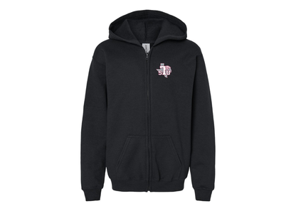 Gildan Heavy Blend Youth Texas Southern Tigers Full Zip Hooded Sweatshirt