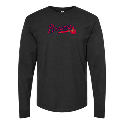 Men's Atlanta Braves Logo Long Sleeve T-Shirt