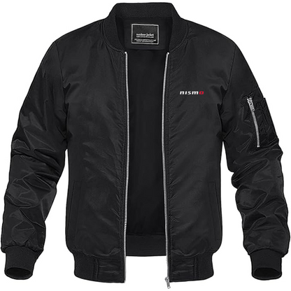 Men's Nismo Logo Lightweight Bomber Jacket Windbreaker Softshell Varsity Jacket Coat