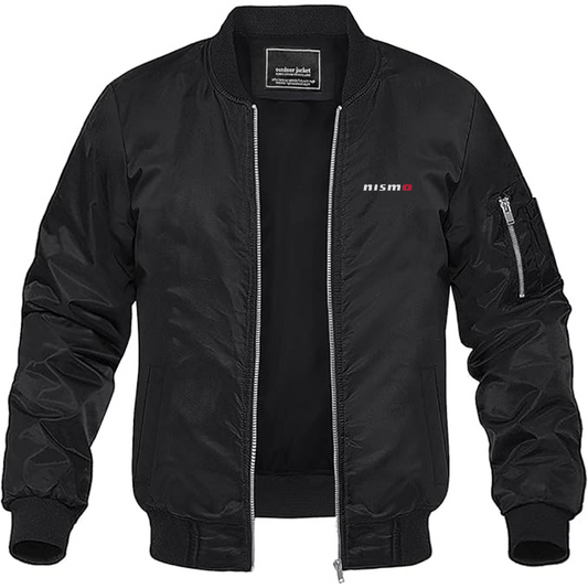 Men's Nismo Logo Lightweight Bomber Jacket Windbreaker Softshell Varsity Jacket Coat