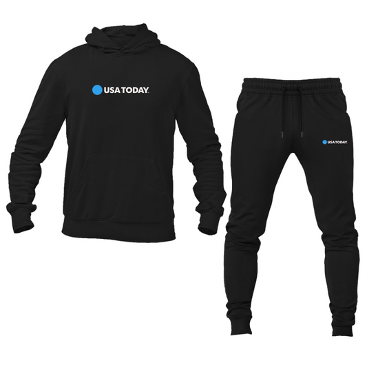 Men's USA Today Logo Hoodie Joggers Set