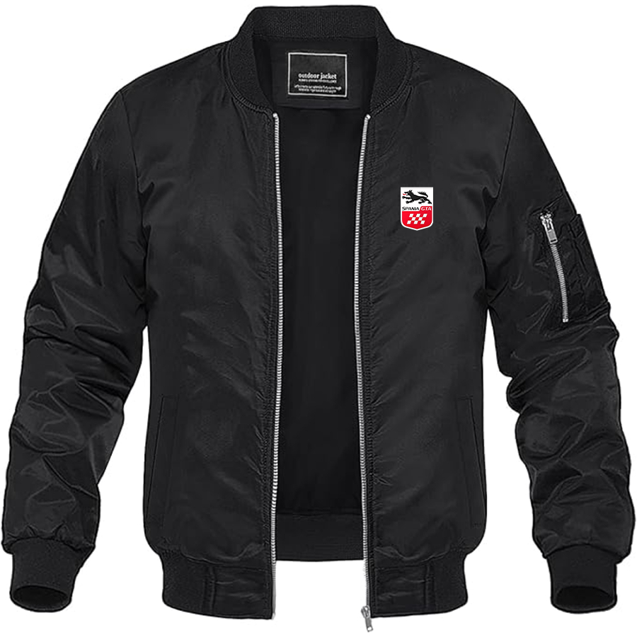 Men's Spania GTA Logo Lightweight Bomber Jacket Windbreaker Softshell Varsity Jacket Coat