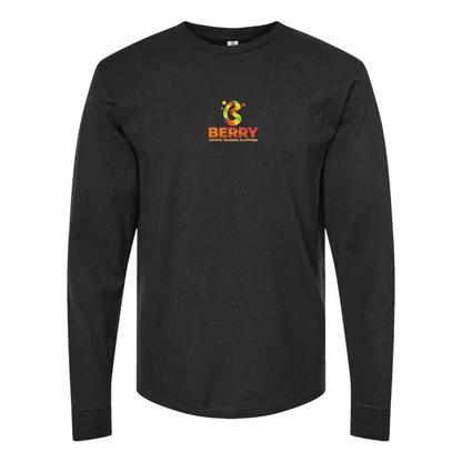 Men's Berry Logo Cotton Long Sleeve T-Shirt