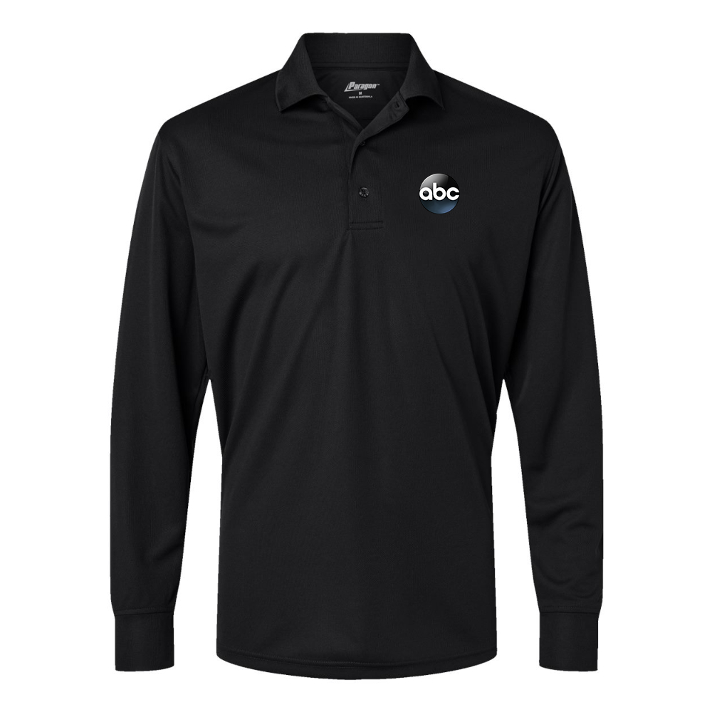 Men's Abc Logo Paragon Prescott Long Sleeve Polo
