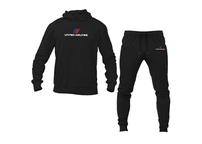 Men's United Airlines Logo Hoodie Joggers Set