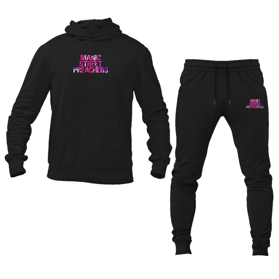 Men's Manic Street Preachers Logo Hoodie Joggers Set