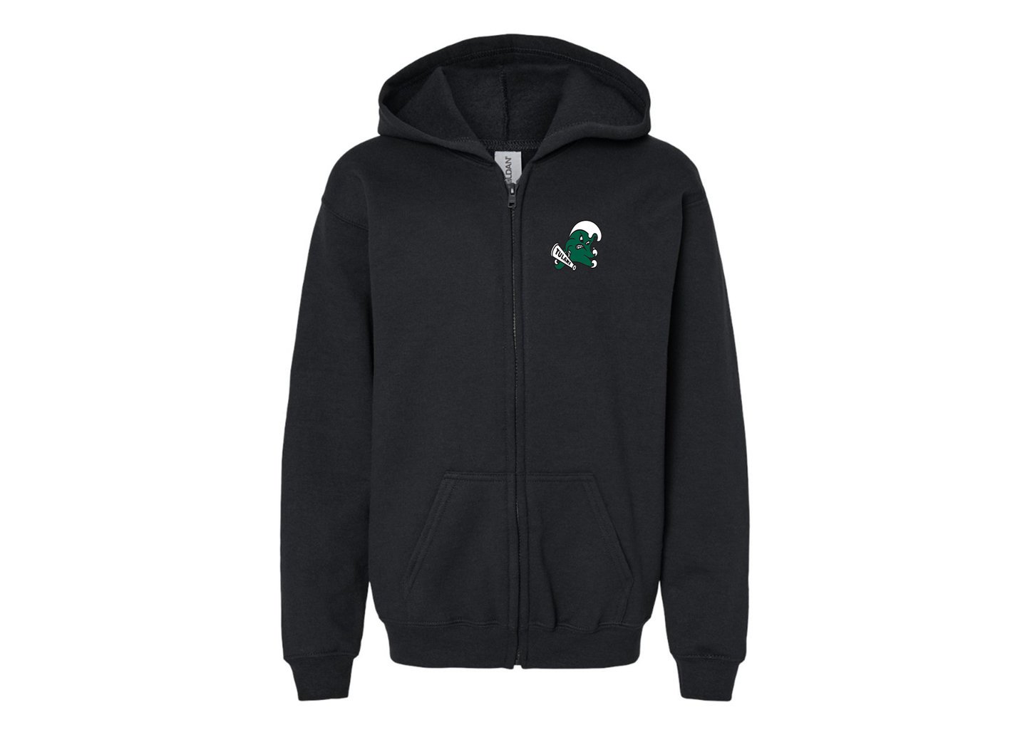 Gildan Heavy Blend Youth Tulane Green Wave Full Zip Hooded Sweatshirt