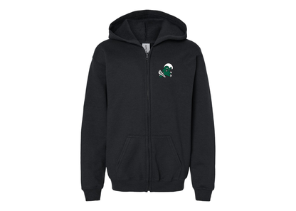 Gildan Heavy Blend Youth Tulane Green Wave Full Zip Hooded Sweatshirt
