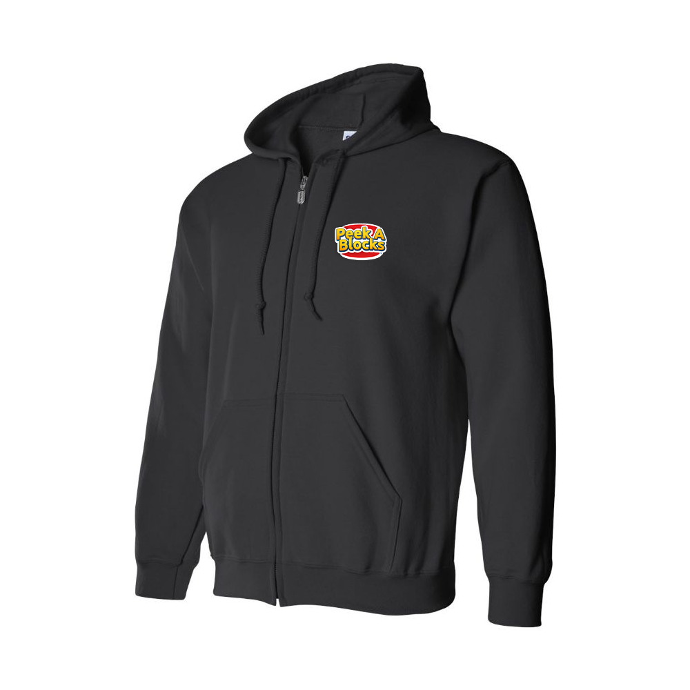 Men's Peek A Blocks Logo Zipper Hoodie