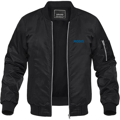 Men's Modis Logo Lightweight Bomber Jacket Windbreaker Softshell Varsity Jacket Coat