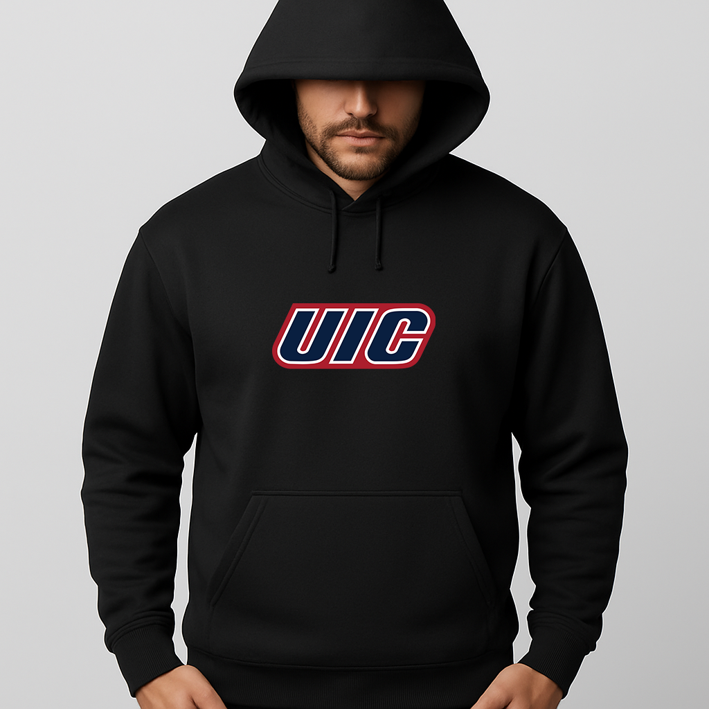 Men's Illinois Chicago Flames Logo Pullover Hoodie