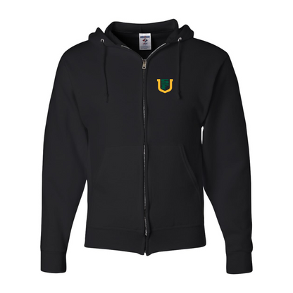 Men's San Francisco Dons Logo JERZEES NuBlend Full-Zip Hooded Sweatshirt
