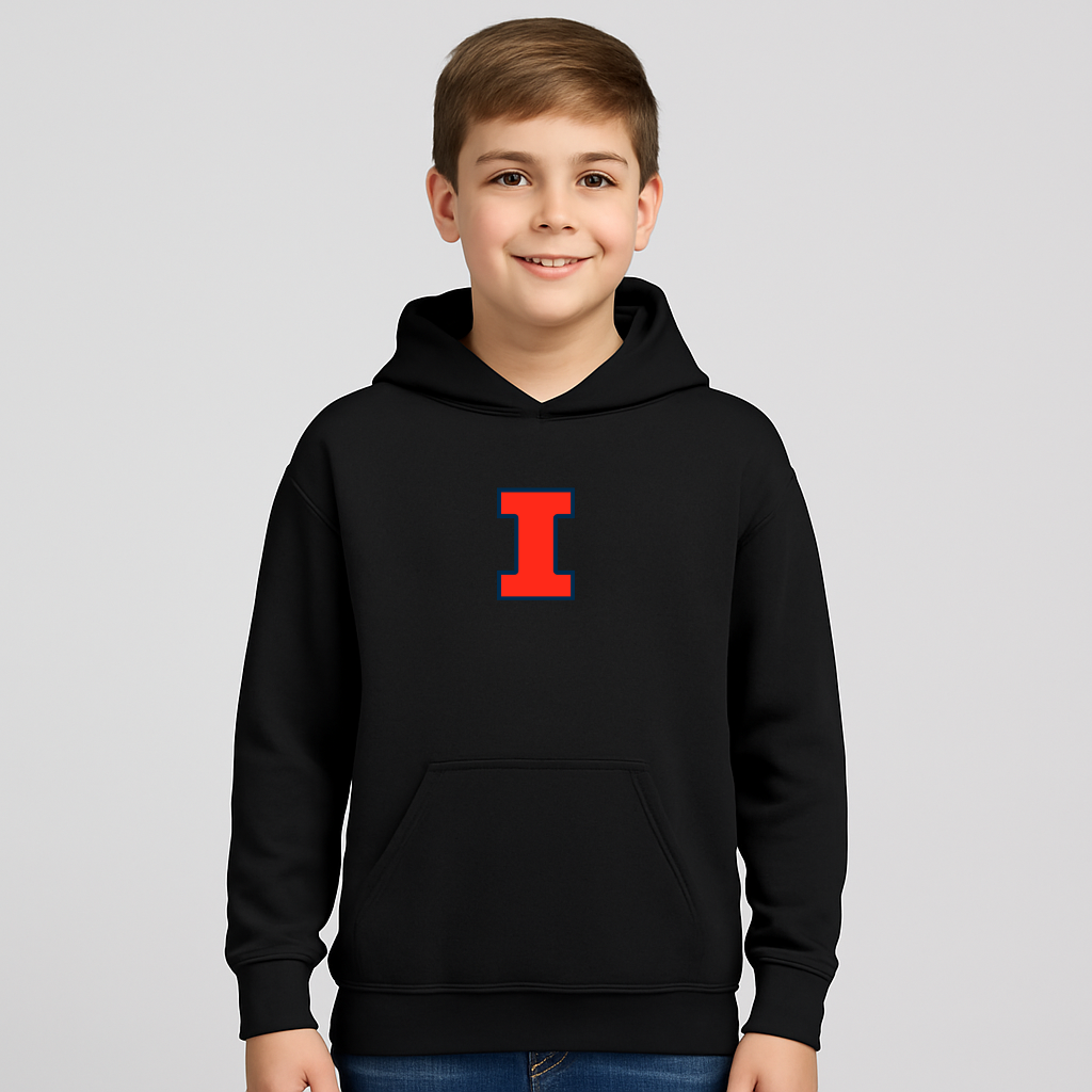Youth Illinois Fighting Illini Logo Pullover Hoodie