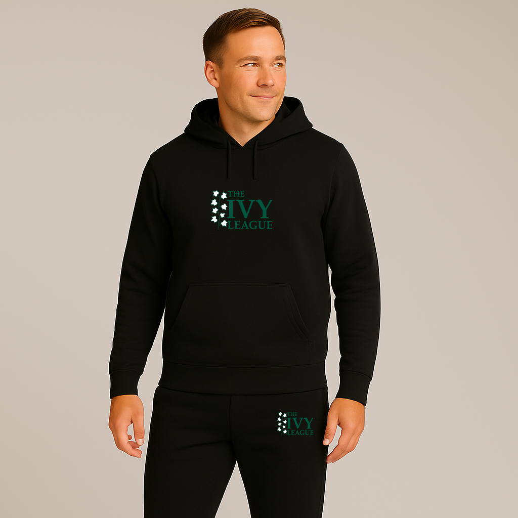 Men's Ivy League Logo Hoodie Joggers Set