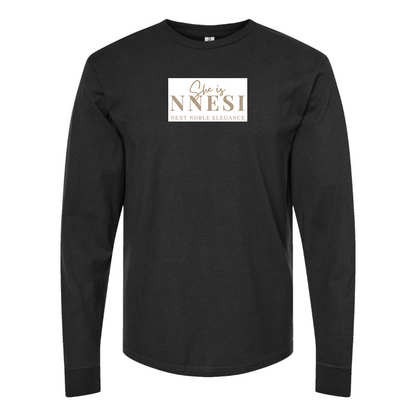 Men's Nnesi Logo Cotton Long Sleeve T-Shirt