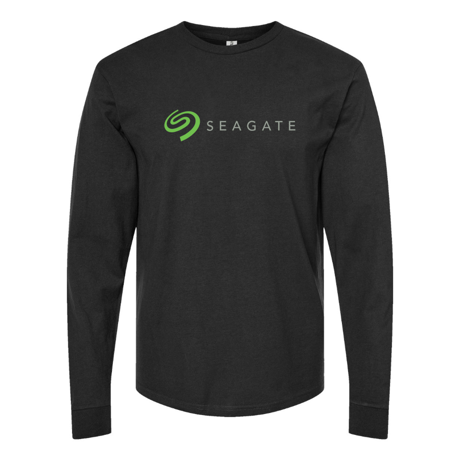 Men's Seagate Logo  Cotton Long Sleeve T-Shirt