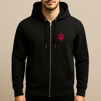 Men's Indiana Hoosiers Logo Zipper Hoodie