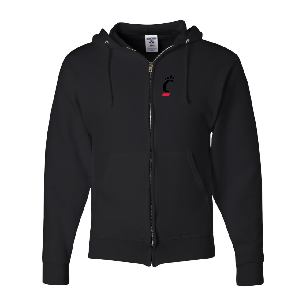 Men's Cincinnati Bearcats JERZEES NuBlend Full-Zip Hooded Sweatshirt