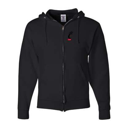 Men's Cincinnati Bearcats JERZEES NuBlend Full-Zip Hooded Sweatshirt