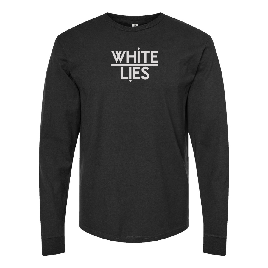 Men's White Lies Logo Cotton Long Sleeve T-Shirt