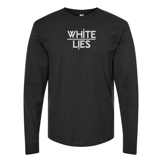 Men's White Lies Logo Cotton Long Sleeve T-Shirt