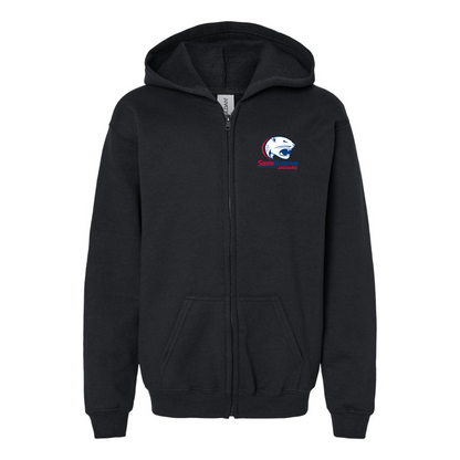 Gildan Heavy Blend Youth South Alabama Jaguars Logo Full Zip Hooded Sweatshirt