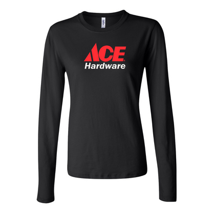 BELLA CANVAS Women’s ACE Hardware Logo Jersey Long Sleeve Tee